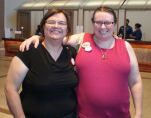 Kate and I the evil too great to be contained into one body.  Since both of us are resolved to lose weight, we warn you it might infect other people.