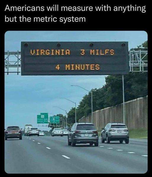 Americans will measure with anything but the metric system 9