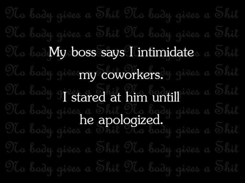 boss intimidate coworkers