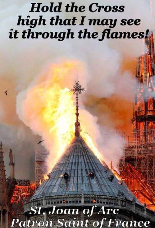 Christian see cross through flames during fire